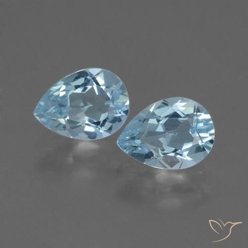 1.70ctw Natürlicher Himmerlblau Topas, Birnenform, VVS-VS