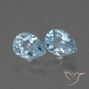 1.70 ct natürliche Himmerlblau Topas-Edelsteine, Birnenform, VVS-VS