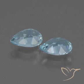 1.70 ct natürliche Himmerlblau Topas-Edelsteine, Birnenform, VVS-VS