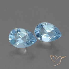 1.58 ct natürliche Himmerlblau Topas-Edelsteine, Birnenform, VVS-VS