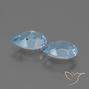 1.58 ct natürliche Himmerlblau Topas-Edelsteine, Birnenform, VVS-VS