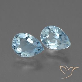 1.72 ct natürliche Himmerlblau Topas-Edelsteine, Birnenform, VVS-VS