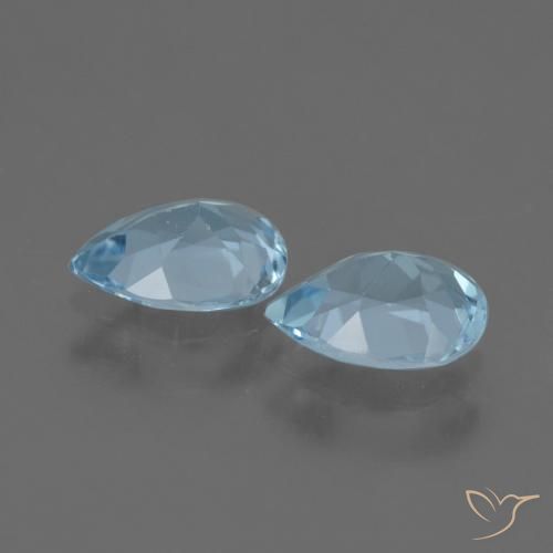 1.64 ct natürliche Himmerlblau Topas-Edelsteine, Birnenform, VVS-VS