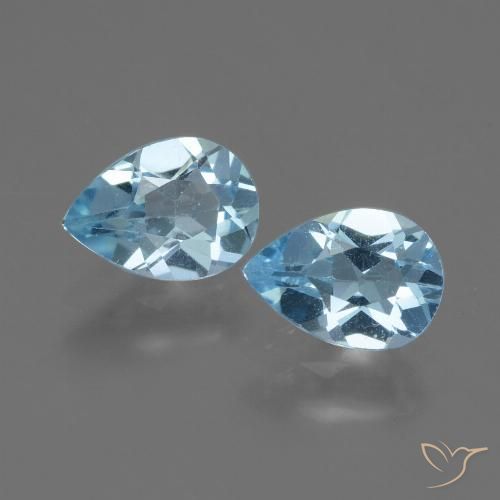 1.65ctw Natürlicher Himmerlblau Topas, Birnenform, VVS-VS