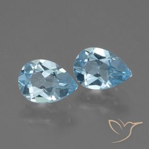 1.65 ct natürliche Himmerlblau Topas-Edelsteine, Birnenform, VVS-VS
