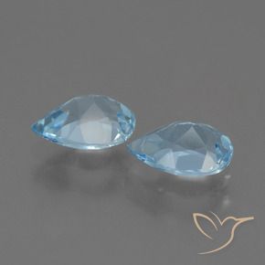 1.65 ct natürliche Himmerlblau Topas-Edelsteine, Birnenform, VVS-VS