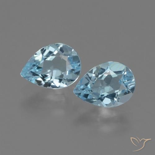 1.75ctw Natürlicher Himmerlblau Topas, Birnenform, VVS-VS
