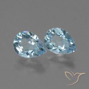 1.75 ct natürliche Himmerlblau Topas-Edelsteine, Birnenform, VVS-VS