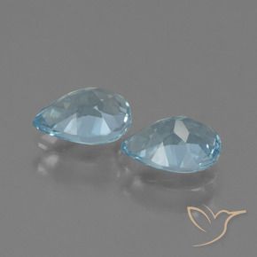 1.75 ct natürliche Himmerlblau Topas-Edelsteine, Birnenform, VVS-VS