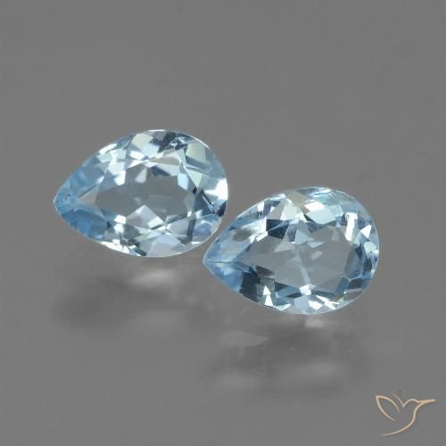 1.61ctw Natürlicher Himmerlblau Topas, Birnenform, VVS-VS