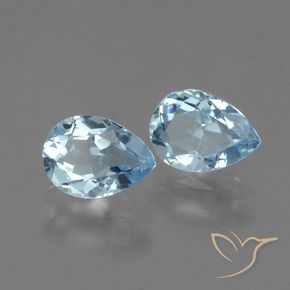 1.61 ct natürliche Himmerlblau Topas-Edelsteine, Birnenform, VVS-VS