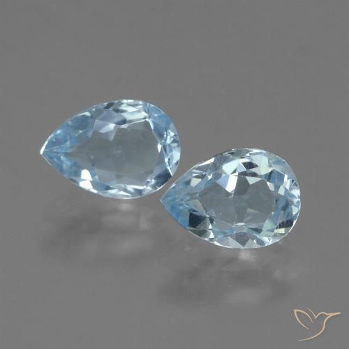 1.69ctw Natürlicher Himmerlblau Topas, Birnenform, VVS-VS
