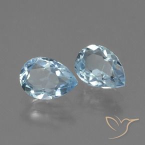 1.69 ct natürliche Himmerlblau Topas-Edelsteine, Birnenform, VVS-VS