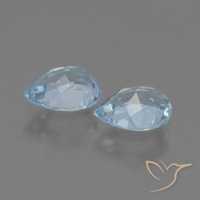 1.69 ct natürliche Himmerlblau Topas-Edelsteine, Birnenform, VVS-VS