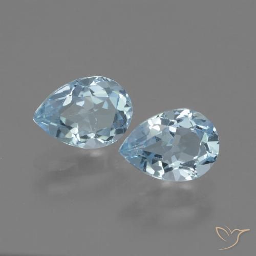 1.63ctw Natürlicher Himmerlblau Topas, Birnenform, VVS-VS