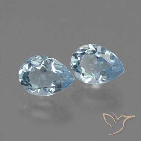 1.63 ct natürliche Himmerlblau Topas-Edelsteine, Birnenform, VVS-VS