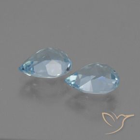 1.63 ct natürliche Himmerlblau Topas-Edelsteine, Birnenform, VVS-VS