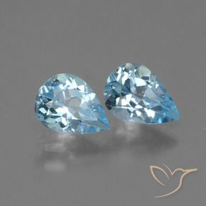 1.51 ct natürliche Himmerlblau Topas-Edelsteine, Birnenform, VVS-VS
