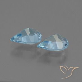 1.51 ct natürliche Himmerlblau Topas-Edelsteine, Birnenform, VVS-VS