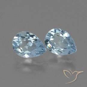 1.71 ct natürliche Himmerlblau Topas-Edelsteine, Birnenform, VVS-VS