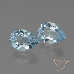 1.69 ct natürliche Himmerlblau Topas-Edelsteine, Birnenform, VVS-VS