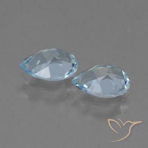 1.69 ct natürliche Himmerlblau Topas-Edelsteine, Birnenform, VVS-VS