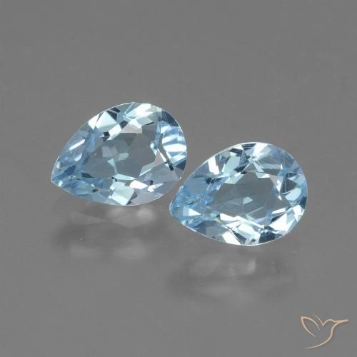 1.65ctw Natürlicher Himmerlblau Topas, Birnenform, VVS-VS