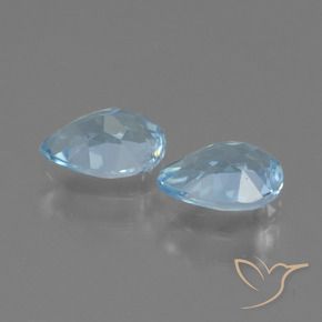 1.65 ct natürliche Himmerlblau Topas-Edelsteine, Birnenform, VVS-VS