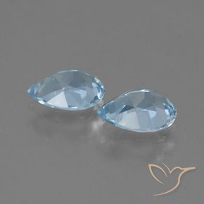 1.61 ct natürliche Himmerlblau Topas-Edelsteine, Birnenform, VVS-VS