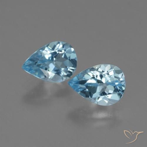 1.55ctw Natürlicher Swiss Blue Topas, Birnenform, VVS-VS