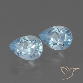 1.70 ct natürliche Himmerlblau Topas-Edelsteine, Birnenform, VVS-VS