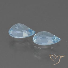 1.58 ct natürliche Himmerlblau Topas-Edelsteine, Birnenform, VVS-VS