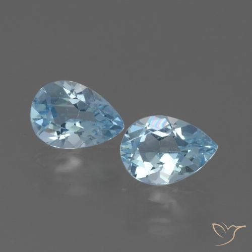 1.58ctw Natürlicher Himmerlblau Topas, Birnenform, VVS-VS