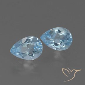 1.58 ct natürliche Himmerlblau Topas-Edelsteine, Birnenform, VVS-VS