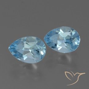 1.72 ct natürliche Swiss Blue Topas-Edelsteine, Birnenform, VVS-VS