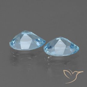 1.72 ct natürliche Swiss Blue Topas-Edelsteine, Birnenform, VVS-VS