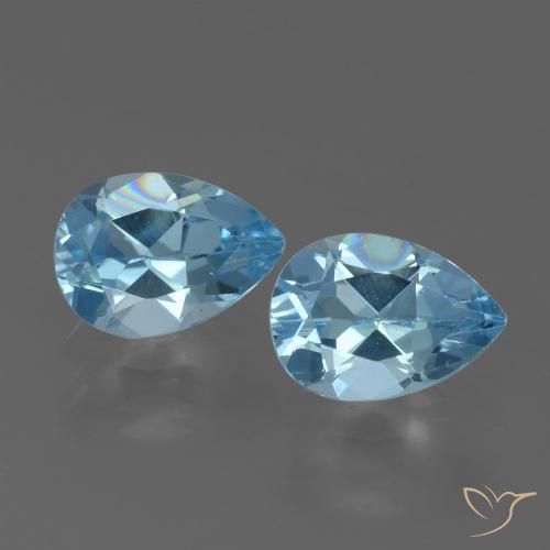 1.77ctw Natürlicher Swiss Blue Topas, Birnenform, VVS-VS