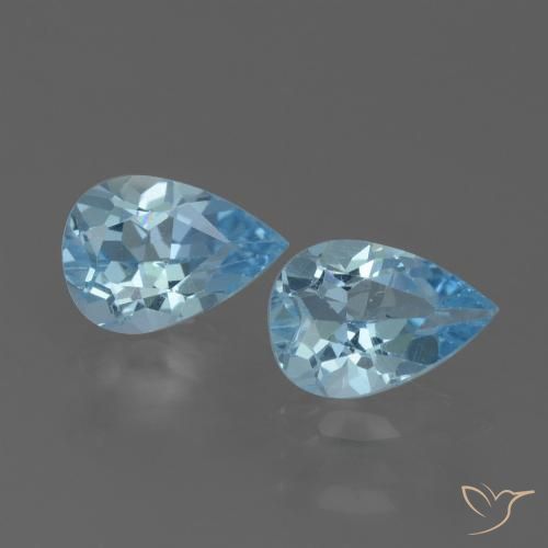 1.55ctw Natürlicher Himmerlblau Topas, Birnenform, VVS-VS