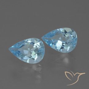 1.55 ct natürliche Himmerlblau Topas-Edelsteine, Birnenform, VVS-VS