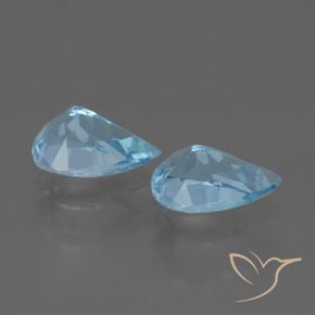1.55 ct natürliche Himmerlblau Topas-Edelsteine, Birnenform, VVS-VS