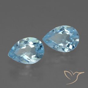 1.72 ct natürliche Himmerlblau Topas-Edelsteine, Birnenform, VVS-VS
