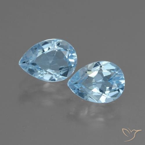1.79ctw Natürlicher Himmerlblau Topas, Birnenform, VVS-VS