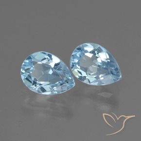 1.79 ct natürliche Himmerlblau Topas-Edelsteine, Birnenform, VVS-VS