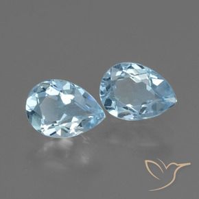 1.67 ct natürliche Himmerlblau Topas-Edelsteine, Birnenform, VVS-VS