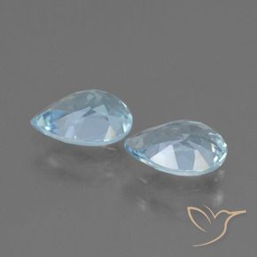 1.67 ct natürliche Himmerlblau Topas-Edelsteine, Birnenform, VVS-VS