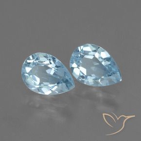 1.69 ct natürliche Himmerlblau Topas-Edelsteine, Birnenform, VVS-VS