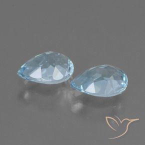 1.69 ct natürliche Himmerlblau Topas-Edelsteine, Birnenform, VVS-VS