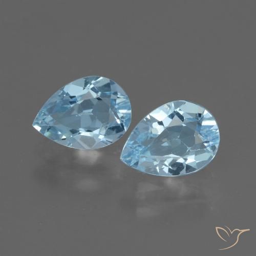 1.68 ct natürliche Himmerlblau Topas-Edelsteine, Birnenform, VVS-VS