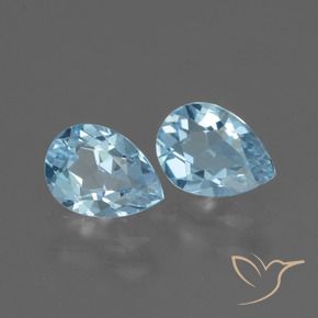 1.68 ct natürliche Himmerlblau Topas-Edelsteine, Birnenform, VVS-VS