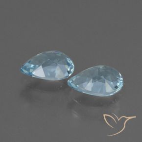 1.68 ct natürliche Himmerlblau Topas-Edelsteine, Birnenform, VVS-VS